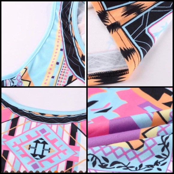 💕HP💕 1 Left • Boho White Geometric Tank Top - Picture 4 of 7